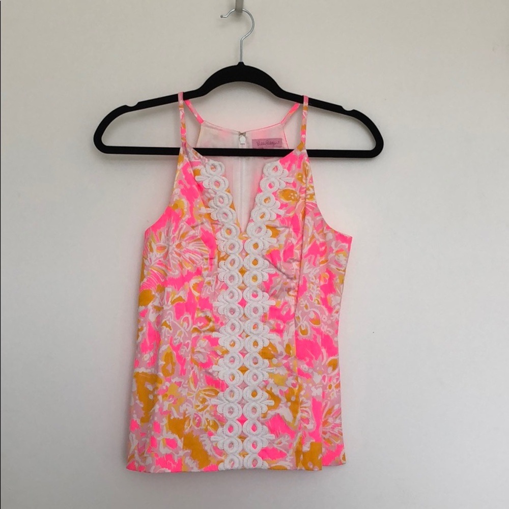 Lilly pulitzer sleeveless shift shirt size 0